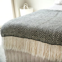 Load image into Gallery viewer, Black & White Perdiz Wool Blanket