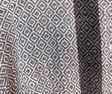 Load image into Gallery viewer, Black White Grey Llama Wool Throw (or Shawl)