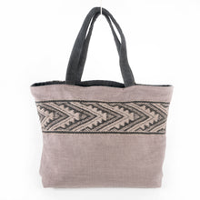 Load image into Gallery viewer, Extra Large Brown & Black Colorblock 'Faja' Tote