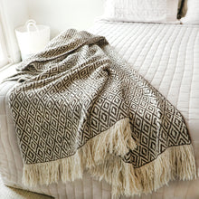 Load image into Gallery viewer, Brown & White Perdiz Wool Blanket